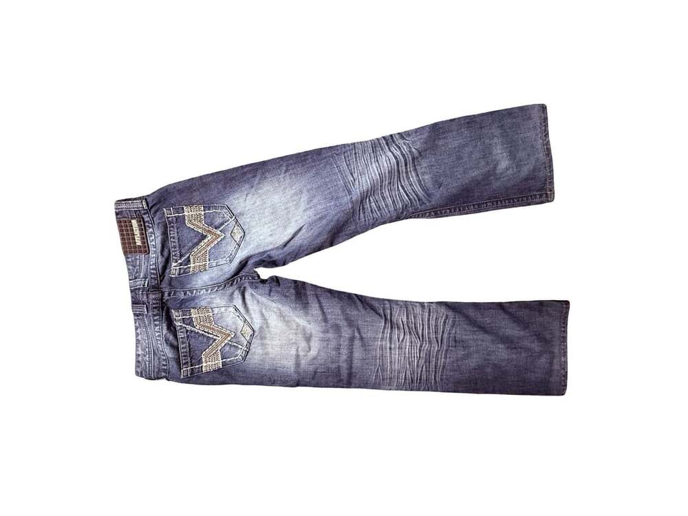 Black Premium Ace Affliction Blue Worn Denim Jeans